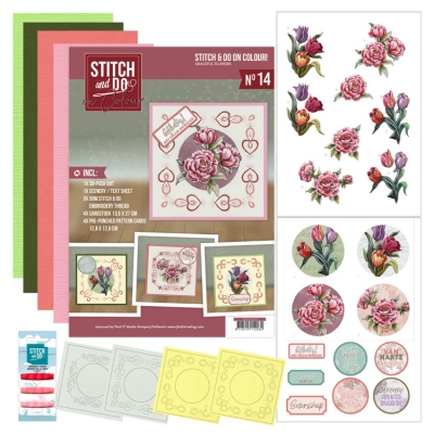 Stitch and Do on Colour 14 - Yvonne Creations - Graceful Flowers